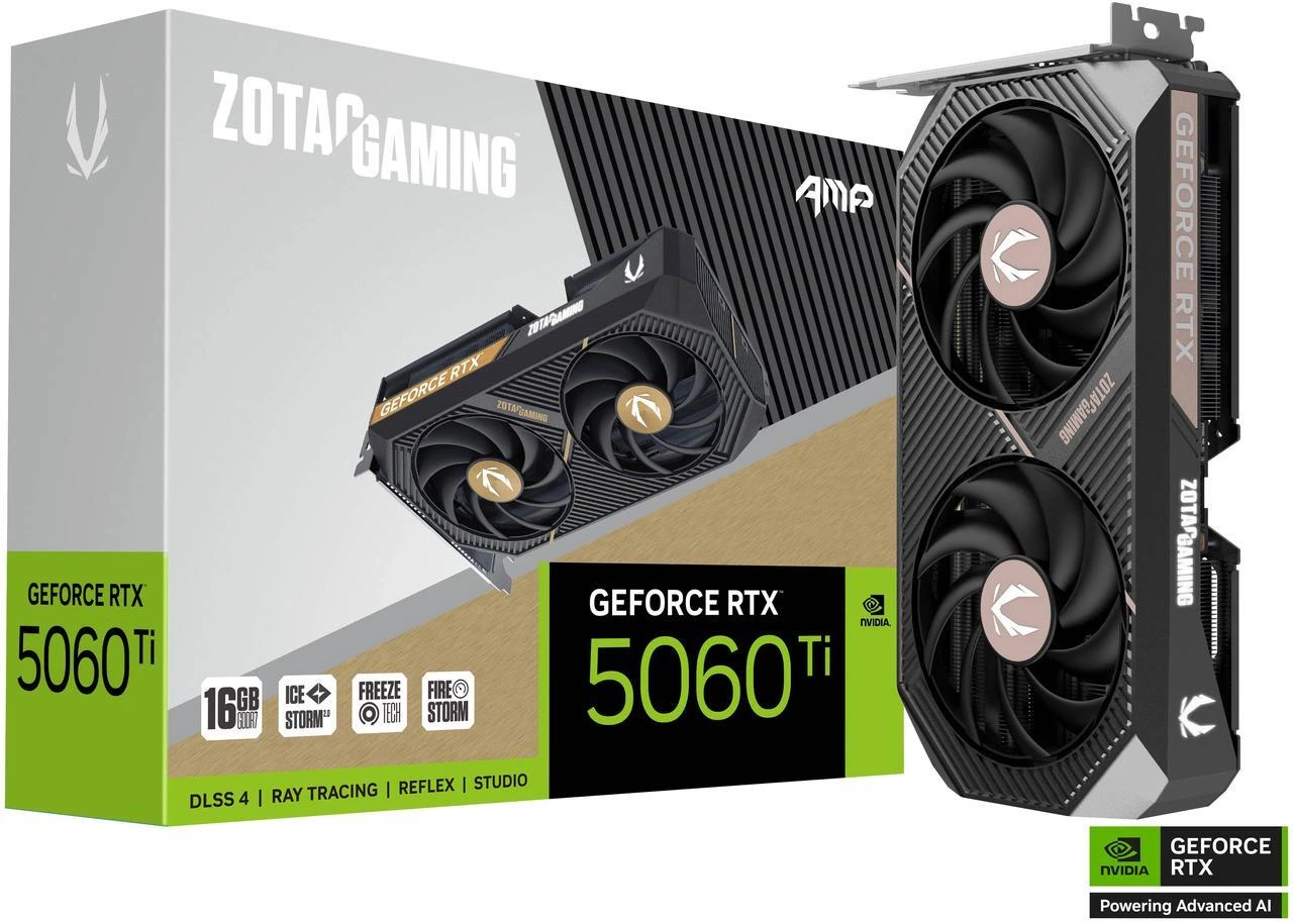 Tarjeta de Video Zotac Gaming GeForce RTX 5060 Ti 16GB GDDR6 – Alto Rendimiento para Gaming y Creación