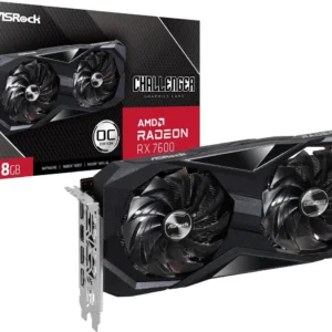 Tarjeta de Video ASRock Radeon RX 7600 Challenger 8GB OC GDDR6 – Alto Rendimiento Gaming
