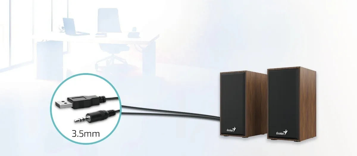Parlantes Genius SP-HF180 USB – Sonido Estéreo para PC - Imagen 5