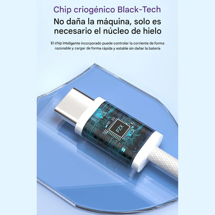 Cable USB Tipo C a Tipo C PZX V198 60W 2 Metros – Carga Rápida y Mayor Alcance - Imagen 5