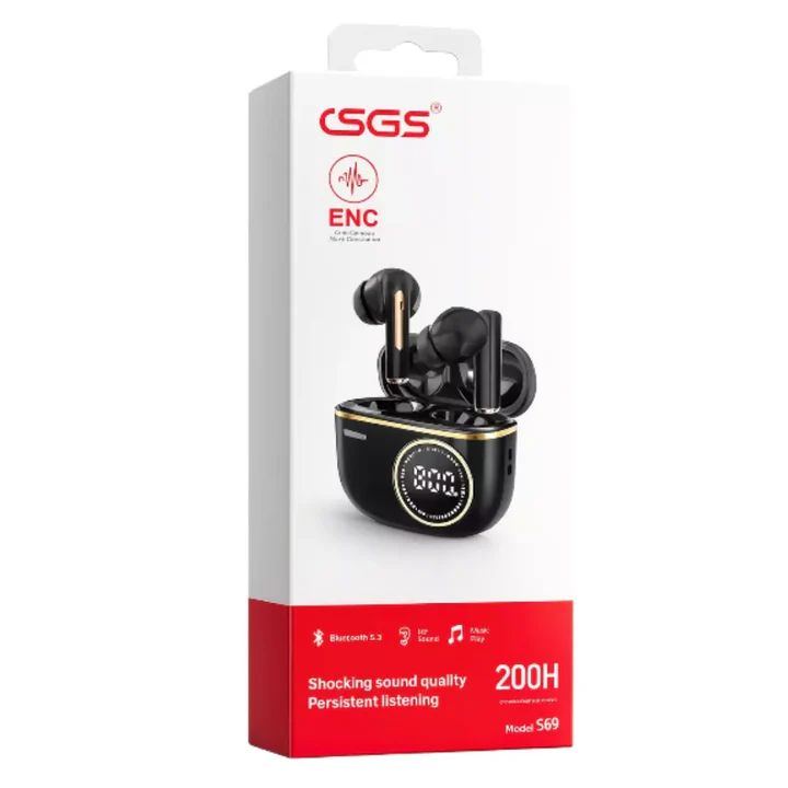 Audífonos SGS Inalámbricos Con Pantalla Indicadora De Batería S69 - Imagen 2