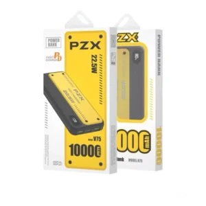 Power Bank PZX 10.000 mAh Carga Rápida V75 Blanca